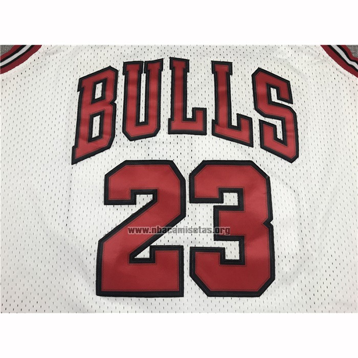 Camiseta Chicago Bulls Michael Jordan NO 23 Mitchell & Ness 1998 Blanco
